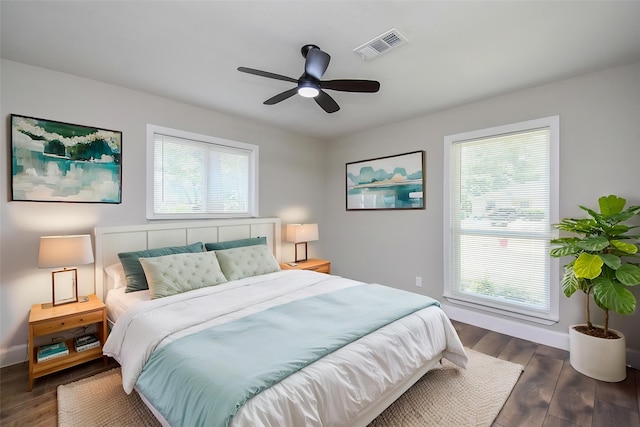 5906 Melanite Ave, Houston, TX 77053 - bedroom featuring wood finished floors, baseboards, and a ceiling fan