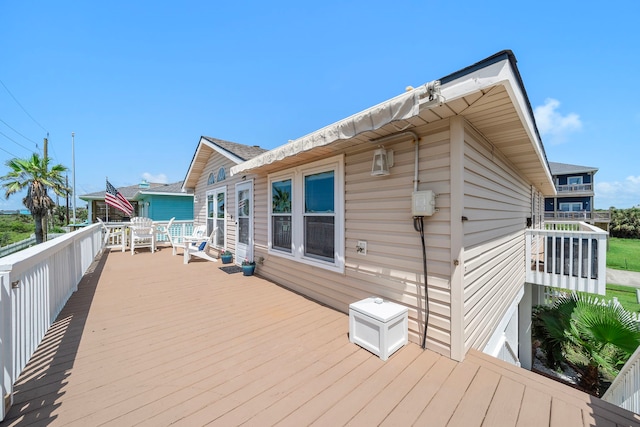 22321 Vista Del Mar, Galveston, TX 77554 - view of wooden terrace