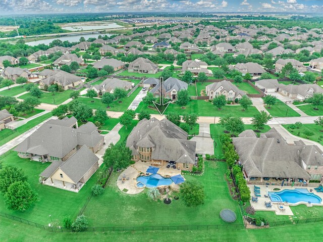 21603 Fairhaven Creek Dr, Cypress, TX 77433 - aerial view of residential area featuring a pool