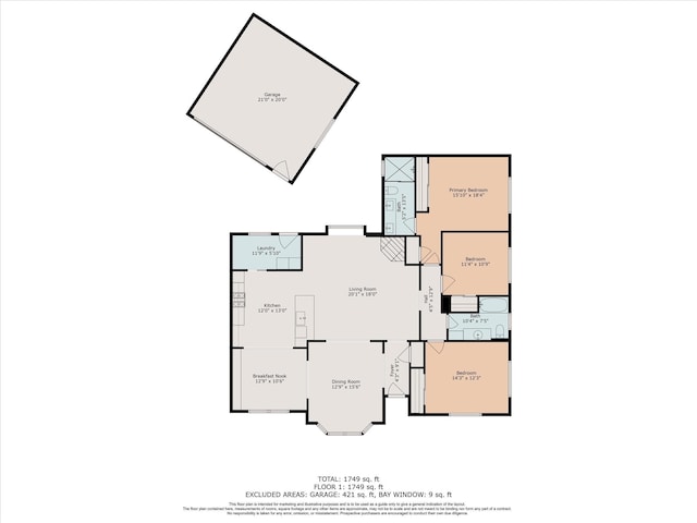 4411 Colchester St, Houston, TX 77018 - property floor plan