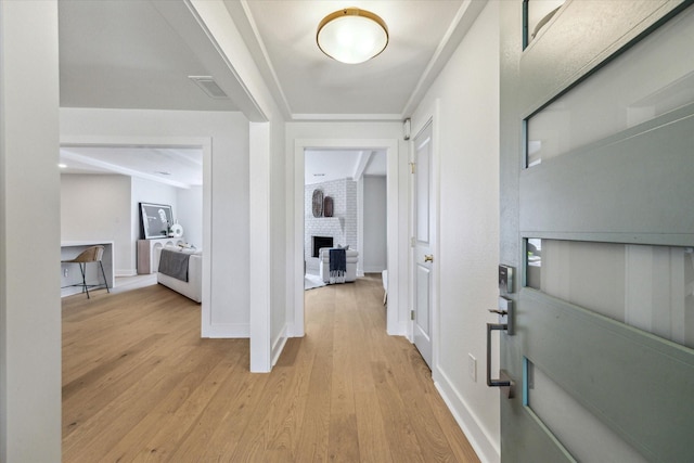 4411 Colchester St, Houston, TX 77018 - corridor with light wood finished floors and baseboards
