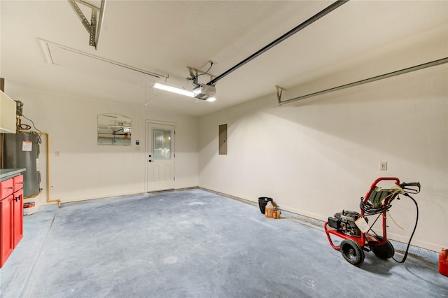 2525 29th Ave N, Texas City, TX 77590 - garage with a garage door opener, water heater, and electric panel