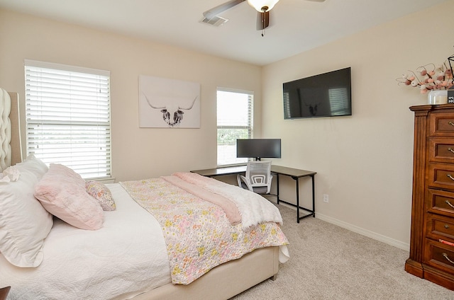4511 Wickby St, Fulshear, TX 77441 - bedroom with light colored carpet and a ceiling fan