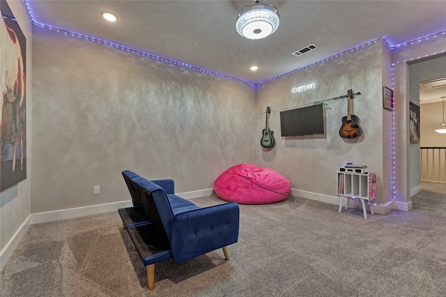 127 Kingsley Grove St, Montgomery, TX 77316 - sitting room with carpet, baseboards, and recessed lighting