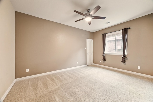 28314 Shining Creek Ln, Spring, TX 77386 - spare room with ceiling fan, baseboards, and light carpet
