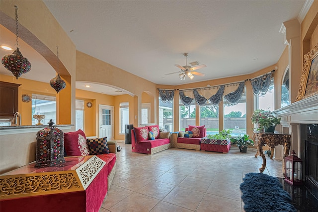 7207 Alder Springs Ct, Katy, TX 77494 - sunroom featuring arched walkways