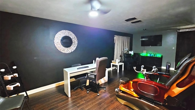 18042 Noble Forest Dr, Humble, TX 77346 - office space with baseboards and wood finished floors