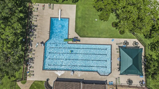 311 Vantage Pointe Cir, League City, TX 77573 - bird's eye view of a pool