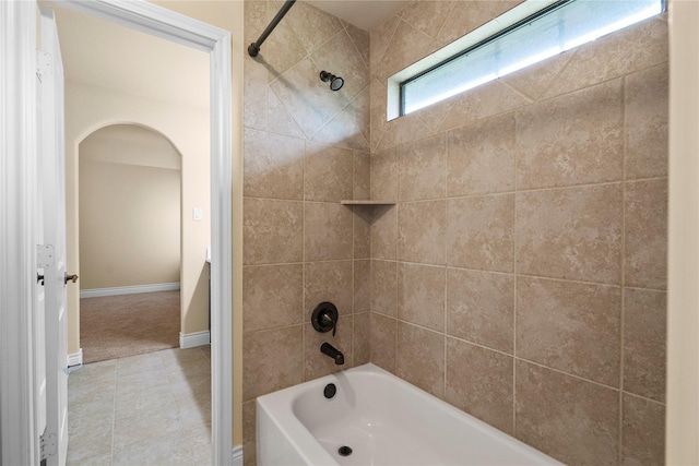 12530 Sharps Ln, Magnolia, TX 77354 - full bathroom with shower / washtub combination, tile patterned flooring, and baseboards
