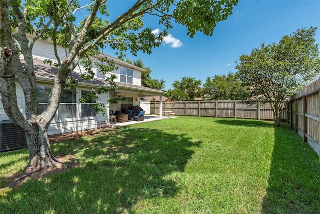 3803 Shiloh Park Ct, Friendswood, TX 77546 - view of yard featuring a patio area and an outdoor living space