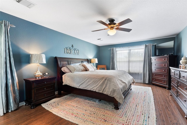 3803 Shiloh Park Ct, Friendswood, TX 77546 - bedroom featuring dark wood-type flooring and ceiling fan
