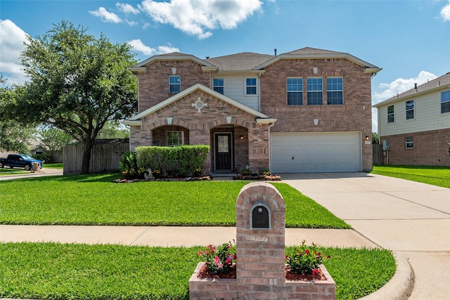 3803 Shiloh Park Ct, Friendswood, TX 77546 - view of front of house featuring concrete driveway, brick siding, and an attached garage