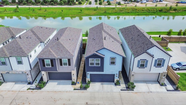 10053 Cloud Mist Dr, Houston, TX 77080 - aerial perspective of suburban area with a nearby body of water