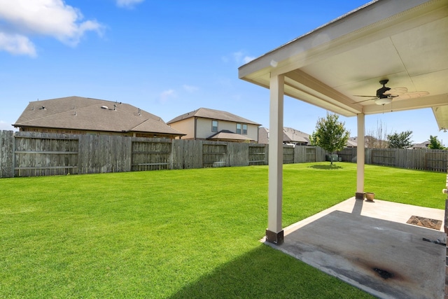 8014 Grove Sky Ct, Richmond, TX 77407 - view of yard featuring a ceiling fan, a patio area, and a residential view