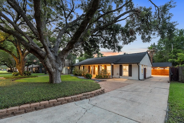 9623 Val Verde St, Houston, TX 77063 - single story home with concrete driveway, a front lawn, and roof with shingles
