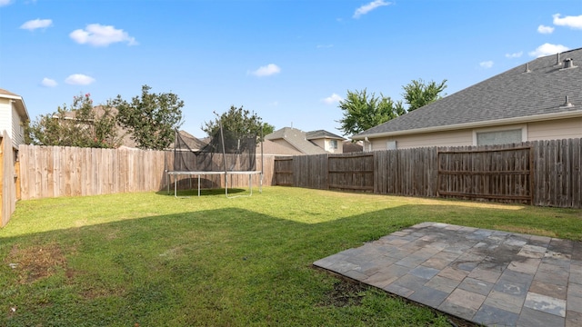 10811 Waterfern Ct, Houston, TX 77064 - view of yard with a trampoline and a patio