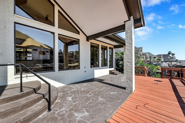 22 Creekwood Dr, Montgomery, TX 77356 - wooden terrace featuring a residential view