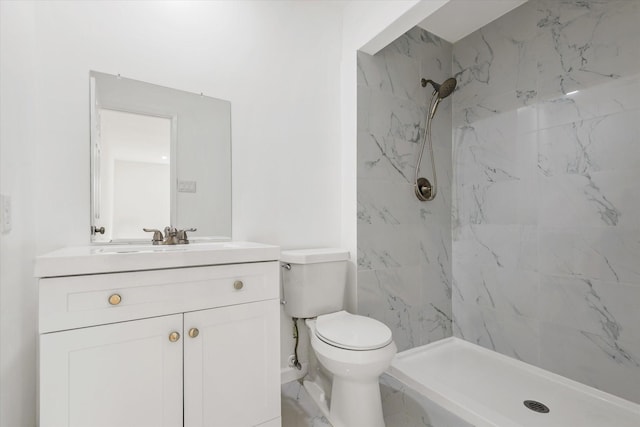 5511 Hickory Forest Dr, Houston, TX 77088 - full bathroom featuring toilet, a shower, and vanity