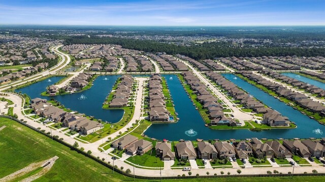 3651 Lake Bend Shore Dr, Spring, TX 77386 - aerial view of residential area with a large body of water