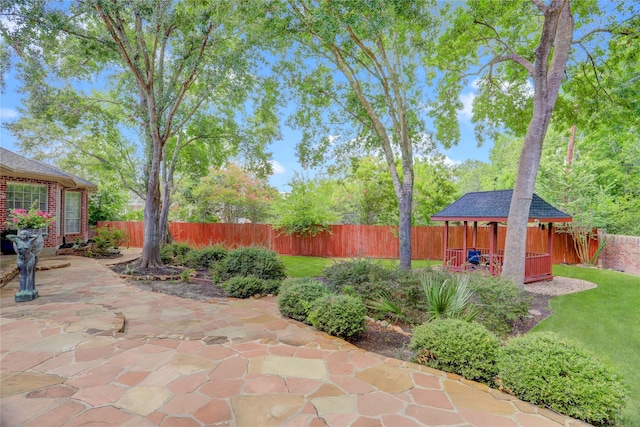 13502 Winter Creek Ct, Houston, TX 77077 - view of patio featuring a gazebo