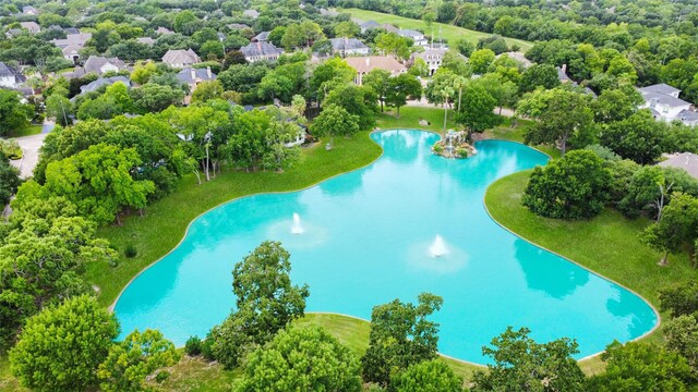 13502 Winter Creek Ct, Houston, TX 77077 - bird's eye view of a pool area and a nearby body of water