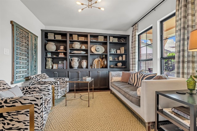 15818 Grampian Reach Ln, Humble, TX 77346 - sitting room featuring a chandelier