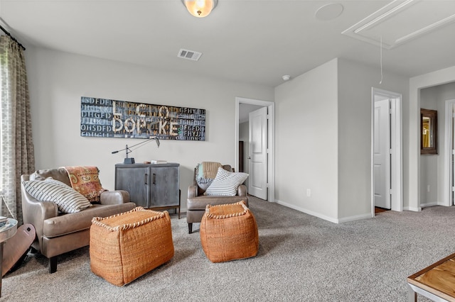 15818 Grampian Reach Ln, Humble, TX 77346 - sitting room with attic access and carpet