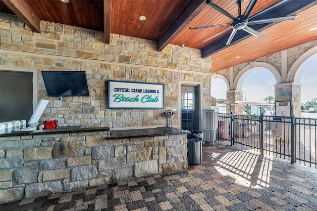 15818 Grampian Reach Ln, Humble, TX 77346 - view of patio / terrace with a ceiling fan