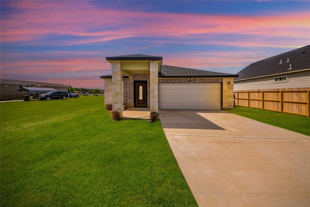 80 Rd 5608, Cleveland, TX 77327 - view of front of house featuring driveway, an attached garage, stone siding, and a shingled roof