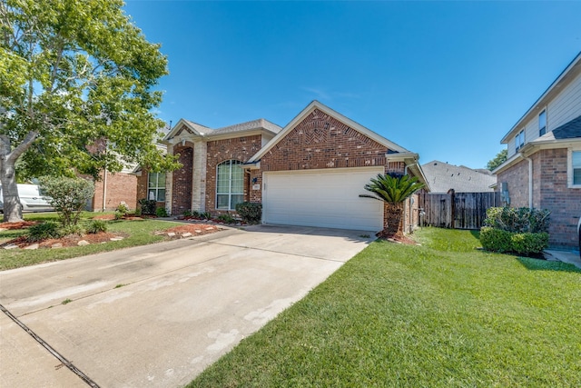 2803 Youpon Glen Way, Fresno, TX 77545 - traditional-style house featuring brick siding, a garage, and driveway