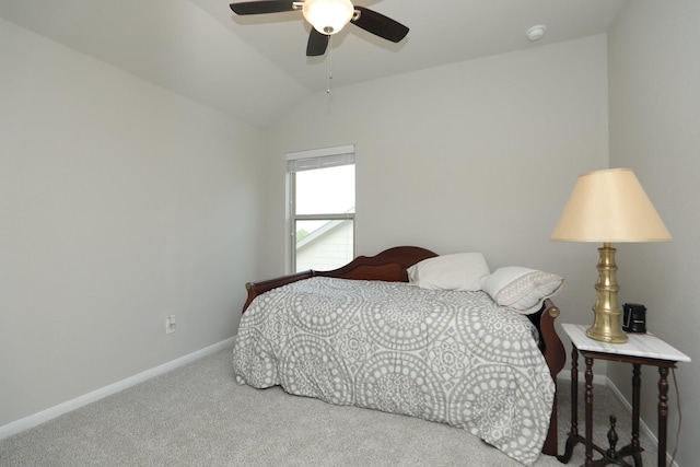 24710 Royal Pike Dr, Katy, TX 77493 - carpeted bedroom with baseboards, lofted ceiling, and a ceiling fan