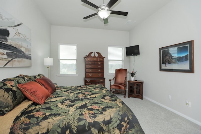 24710 Royal Pike Dr, Katy, TX 77493 - carpeted bedroom featuring baseboards and a ceiling fan