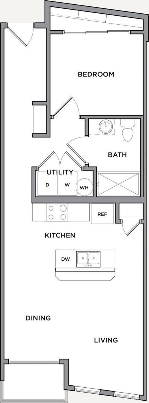 1011 Studemont St Unit 304, Houston, TX 77007 - home floor plan