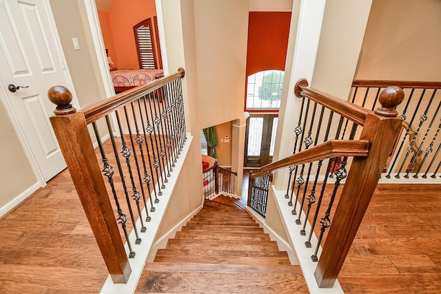 902 Delford Way, Sugar Land, TX 77479 - stairway featuring wood finished floors and baseboards