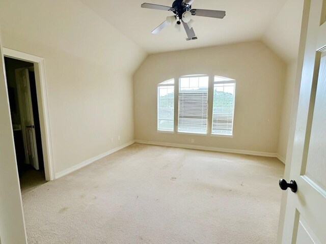 3003 Mystic Frst, Missouri City, TX 77459 - bonus room featuring carpet, a ceiling fan, vaulted ceiling, and baseboards