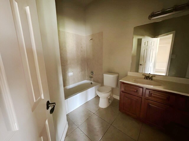 3003 Mystic Frst, Missouri City, TX 77459 - bathroom featuring toilet, tile patterned flooring, vanity,  shower combination, and baseboards