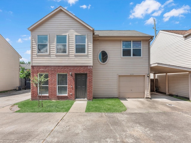 2234 Naomi St, Houston, TX 77054 - traditional-style house with concrete driveway, an attached garage, and brick siding