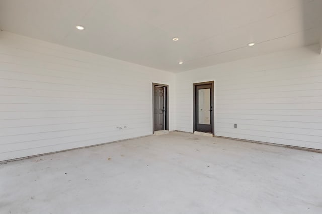 176 Kaelepulu Dr, Bastrop, TX 78602 - unfurnished room featuring concrete floors and recessed lighting