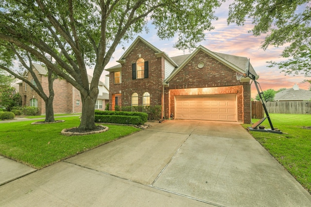 13814 Swan Hollow Ln, Houston, TX 77041 - view of front of property featuring brick siding, concrete driveway, and an attached garage