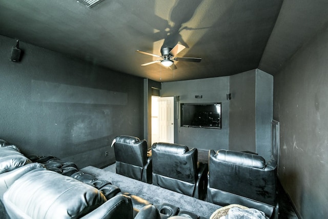 13814 Swan Hollow Ln, Houston, TX 77041 - home theater room with ceiling fan
