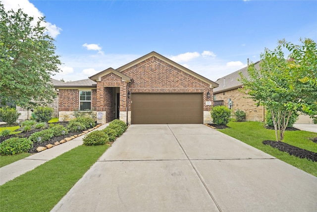 11607 Brookside Arbor Ln, Richmond, TX 77406 - view of front of home with an attached garage, brick siding, concrete driveway, and stone siding