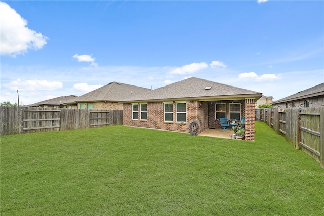 11607 Brookside Arbor Ln, Richmond, TX 77406 - back of house with a patio area, brick siding, and a shingled roof