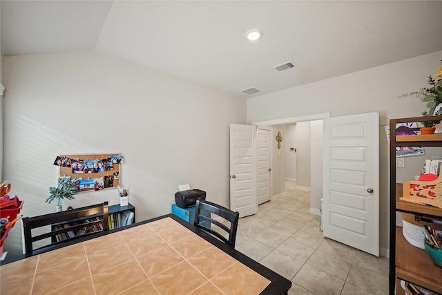 11607 Brookside Arbor Ln, Richmond, TX 77406 - bedroom with tile patterned flooring and vaulted ceiling