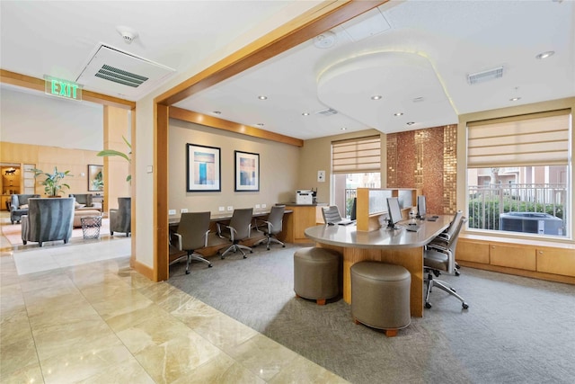 3505 Sage Rd Unit 1508, Houston, TX 77056 - office space with healthy amount of natural light, recessed lighting, and marble finish flooring