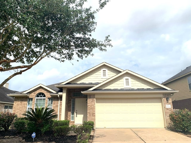 8106 Saragosa Blue Ln, Richmond, TX 77407 - single story home featuring driveway, an attached garage, and brick siding