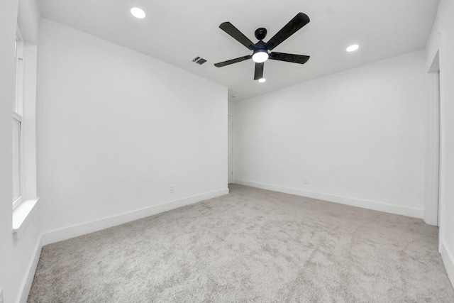 11503 Duane St, Houston, TX 77047 - carpeted spare room with recessed lighting, ceiling fan, and baseboards