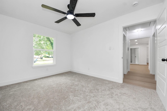 11503 Duane St, Houston, TX 77047 - spare room featuring attic access, carpet, a ceiling fan, a smoke detector, and baseboards