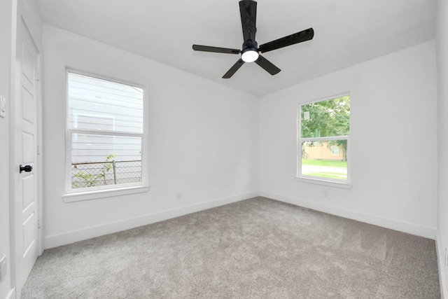 11503 Duane St, Houston, TX 77047 - empty room with carpet floors, baseboards, and a ceiling fan