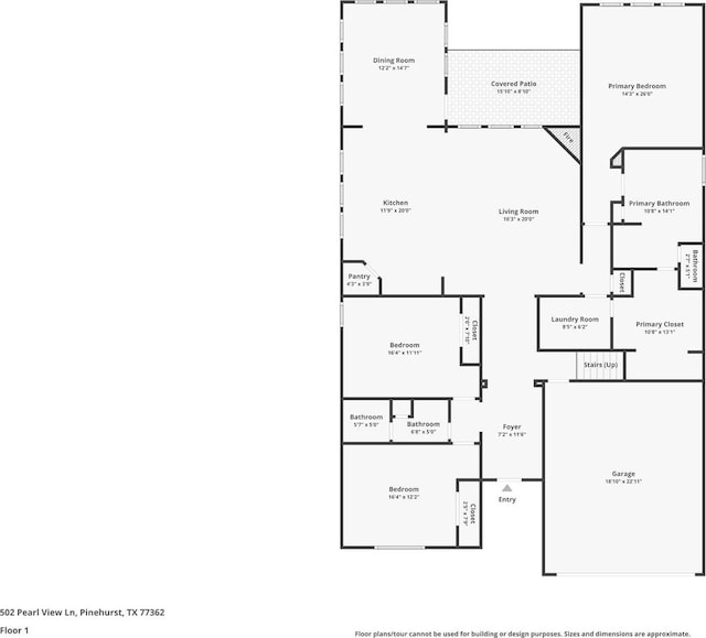 502 Pearl View Ln, Pinehurst, TX 77362 - floor plan / room layout