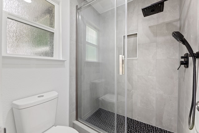 7414 Sunlight Ln, Houston, TX 77095 - bathroom with toilet and a stall shower